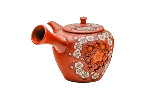 Double-Layer Plum Blossom Tokoname Teapot - 250ml