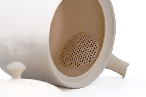 Matte White Cylindrical Tokoname Teapot - 200ml