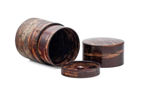 Kabazaiku Bokashi Polished Wooden Cherry Bark Tea Canister