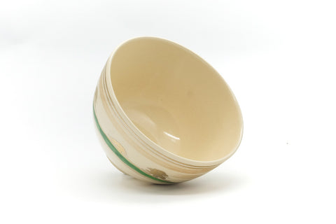 Japanese Matcha Bowl - Gold Green Landscape Kyo Chawan - 300ml