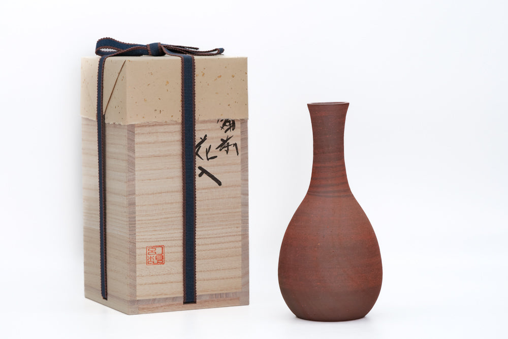 Bizen-yaki Crane's Neck Vase