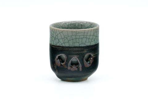 Japanese Teacup - Small Celadon Obori Soma-yaki Double-Walled Guinomi - 30ml
