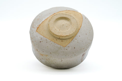 Japanese Matcha Bowl - Abstract White Shino Mino-yaki Chawan