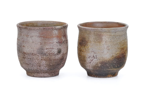 Pair of Sangiri Bizen-yaki Teacups - 200ml