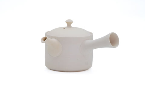 Matte White Cylindrical Tokoname Teapot - 200ml