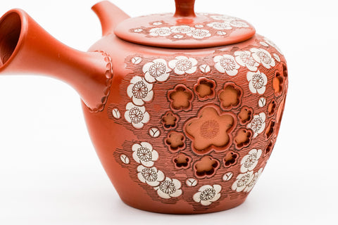 Double-Layer Plum Blossom Tokoname Teapot - 250ml