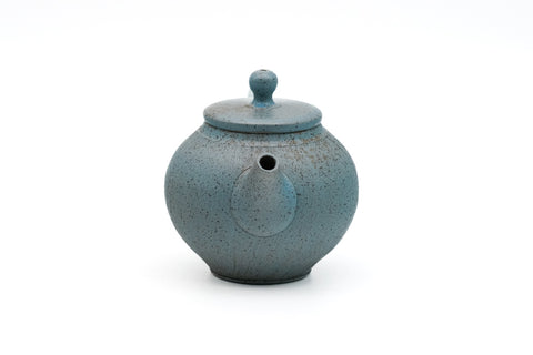 Blue Rear-handled Tokoname Teapot - 100ml