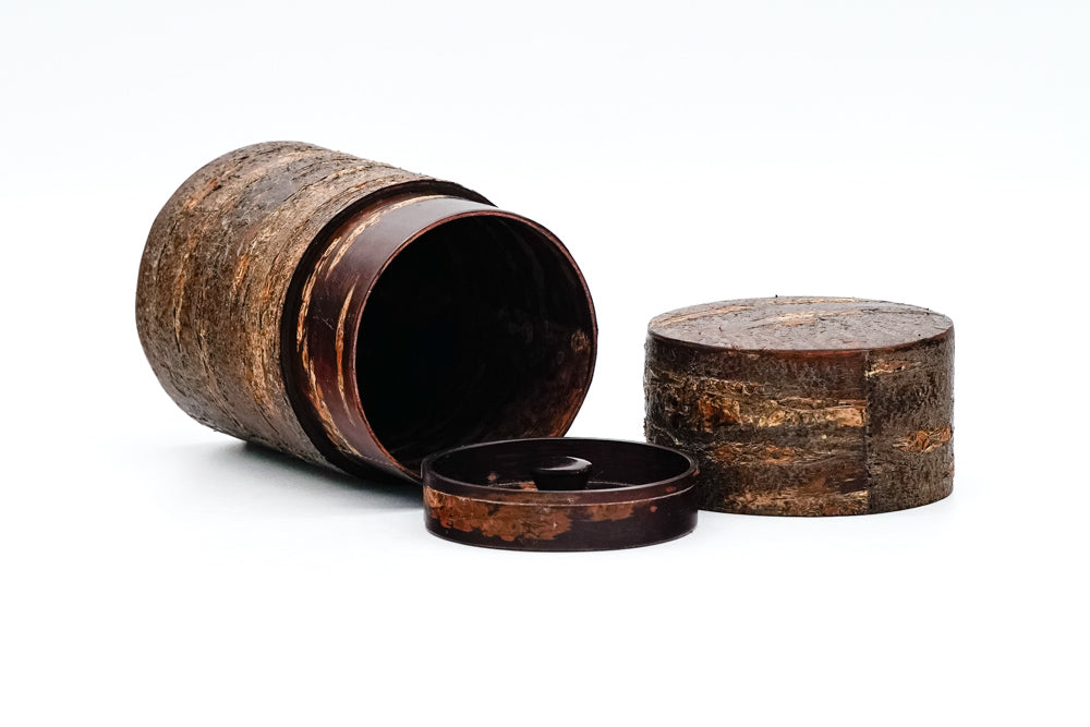 Kabazaiku Chazutsu - Unpolished Wooden Cherry Bark Tea Canister - Thumbnail 4