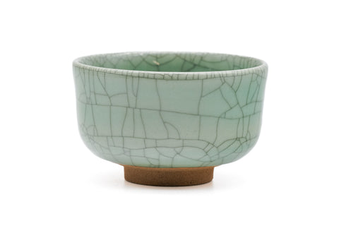 Japanese Matcha Bowl - Crackled Celadon Glazed Chawan