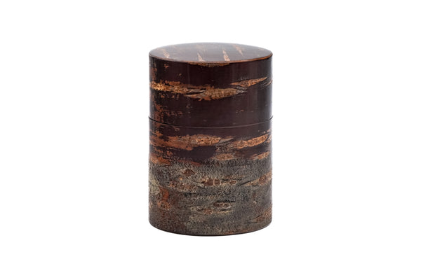 Kabazaiku Bokashi Polished Wooden Cherry Bark Tea Canister – Tezumi