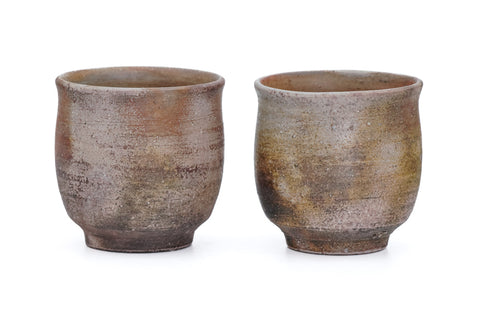 Pair of Sangiri Bizen-yaki Teacups - 200ml