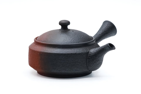 Black Red Textured Tataki Tokoname Teapot - 210ml