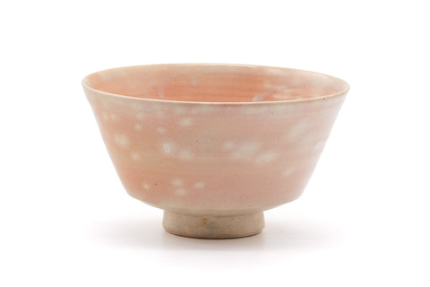 Japanese Matcha Bowl - Beige Pink Gohone Hagi Ido Chawan - 400ml