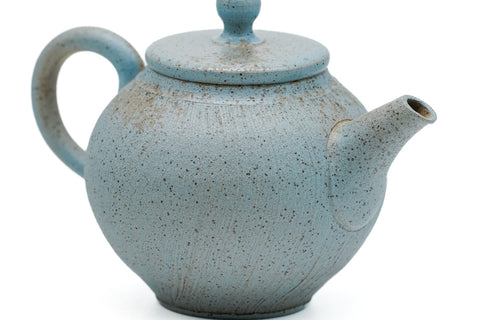 Blue Rear-handled Tokoname Teapot - 100ml