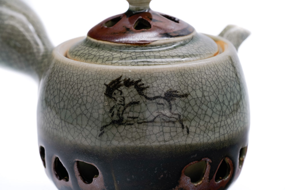 Double-walled Obori Soma-yaki Celadon Japanese Tea Set – Tezumi