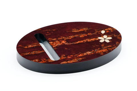 Kabazaiku Sakura Wooden Cherry Bark Teapot Stand