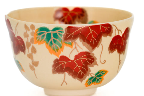 Ivy Leaves Kyō-yaki Chawan