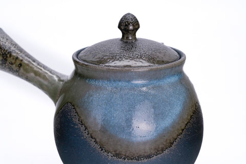 Blue Wavy Glaze Tokoname Teapot - 260ml