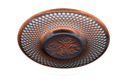 Japanese Chataku - Set of 5 Unique Copper Tea Saucers