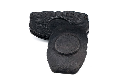 Japanese Chataku - Set of 4 Vintage Cast Iron Tea Saucers