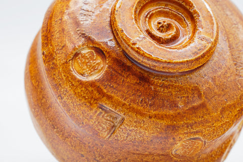 Japanese Matcha Bowl - Vintage Candy Glazed Raku-yaki Chawan