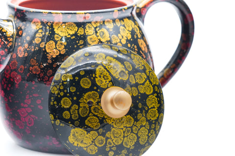 Black Gold Tenmoku Tokoname Rear-Handled Teapot - 200ml