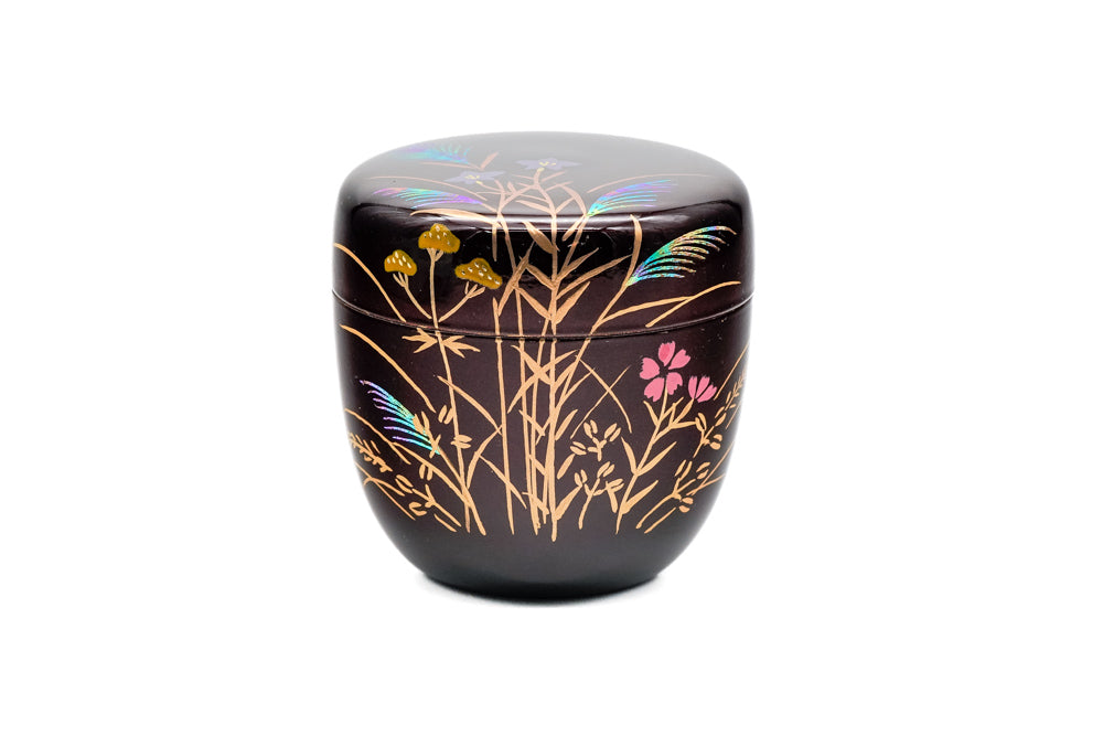 Akigusa Natsume - Autumn Plants Lacquer Tea Caddy – Tezumi