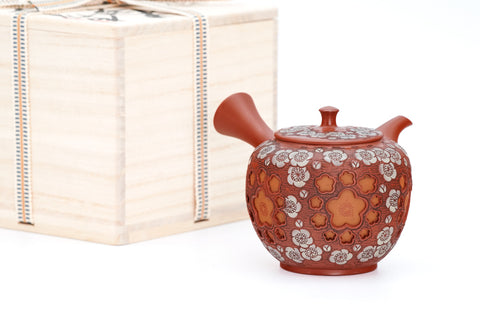 Double-Layer Plum Blossom Tokoname Teapot - 220ml