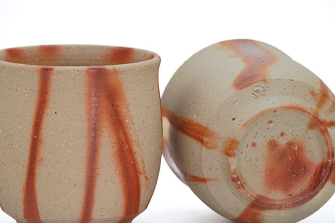 Pair of Hidasuki Bizen-yaki Teacups - 200ml