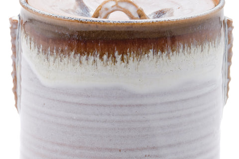 Japanese Mizusashi - Brown Drip-Glazed Fresh Water Container - 1500ml