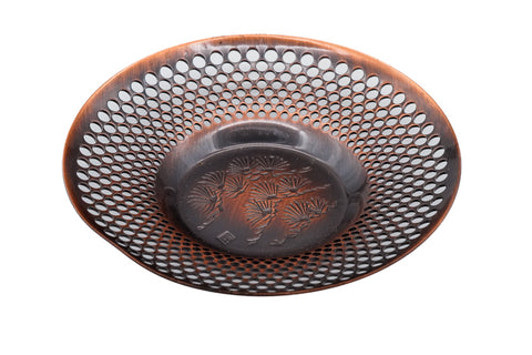 Japanese Chataku - Set of 4 Unique Metal Tea Saucers