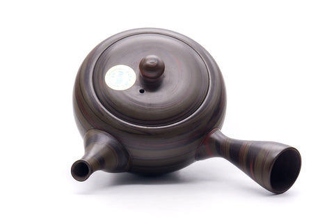 Japanese Kyusu - 雲仙窯 Unzen Kiln - Green Nerikomi Tokoname-yaki Teapot - 240ml