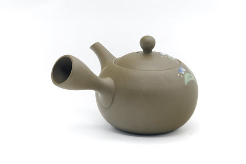 Japanese Kyusu - Floral Ryokudei Tokoname Teapot - 300ml