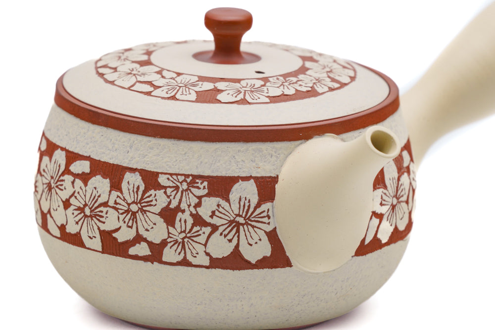 Engraved Sakura Tokoname Teapot - Thumbnail 5