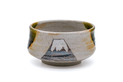 Mt. Fuji Ao-Oribe Chawan