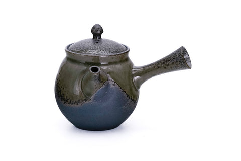 Blue Wavy Glaze Tokoname Teapot - 260ml