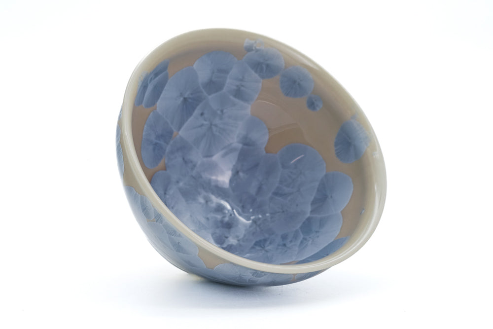 Icy Blue Hanakessho Crystal Glaze Tenmoku Chawan - Thumbnail 4