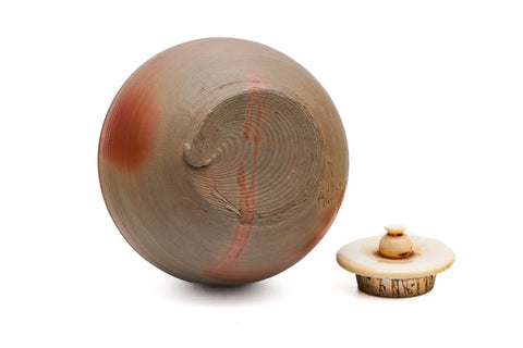 Japanese Chaire - 木村陶峰 Kimura Tōhō - Bizen-yaki Hidasuki Bunrin Tea Caddy