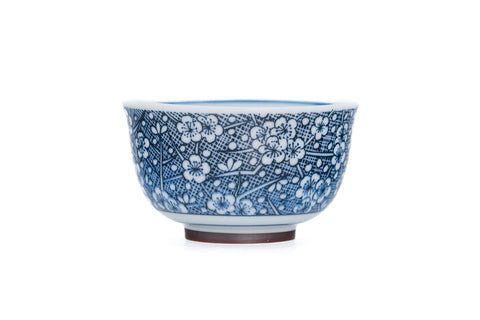 Blue Plum Blossom Porcelain Teacup - 75ml