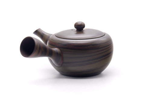 Japanese Kyusu - 雲仙窯 Unzen Kiln - Green Nerikomi Tokoname-yaki Teapot - 240ml