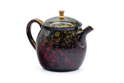 Black Gold Tenmoku Tokoname Rear-Handled Teapot - 200ml