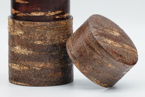 Kabazaiku Chazutsu -Unpolished Wooden Cherry Bark Tea Canister