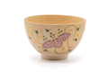 Front view of the paulownia-patterned chawan rotated slightly.