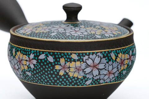 Hand-painted Kutani-style Sakura Tokoname Teapot - 150ml