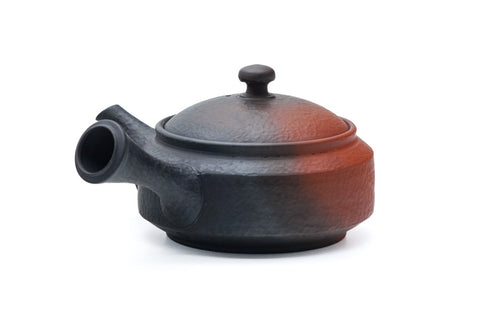 Black Red Textured Tataki Tokoname Teapot - 210ml