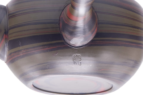 Japanese Kyusu - 雲仙窯 Unzen Kiln - Green Nerikomi Tokoname-yaki Teapot - 240ml