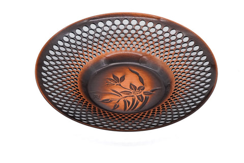 Japanese Chataku - Set of 5 Unique Copper Tea Saucers