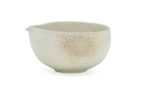 Ash-splattered Spouted Matcha Bowl