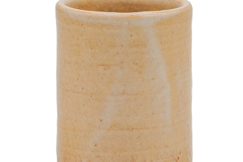 Japanese Teacups - Pair of Beige Meoto Hagi Yunomi