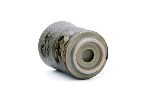 Double-walled Obori Soma-yaki Celadon Teacup - 130ml